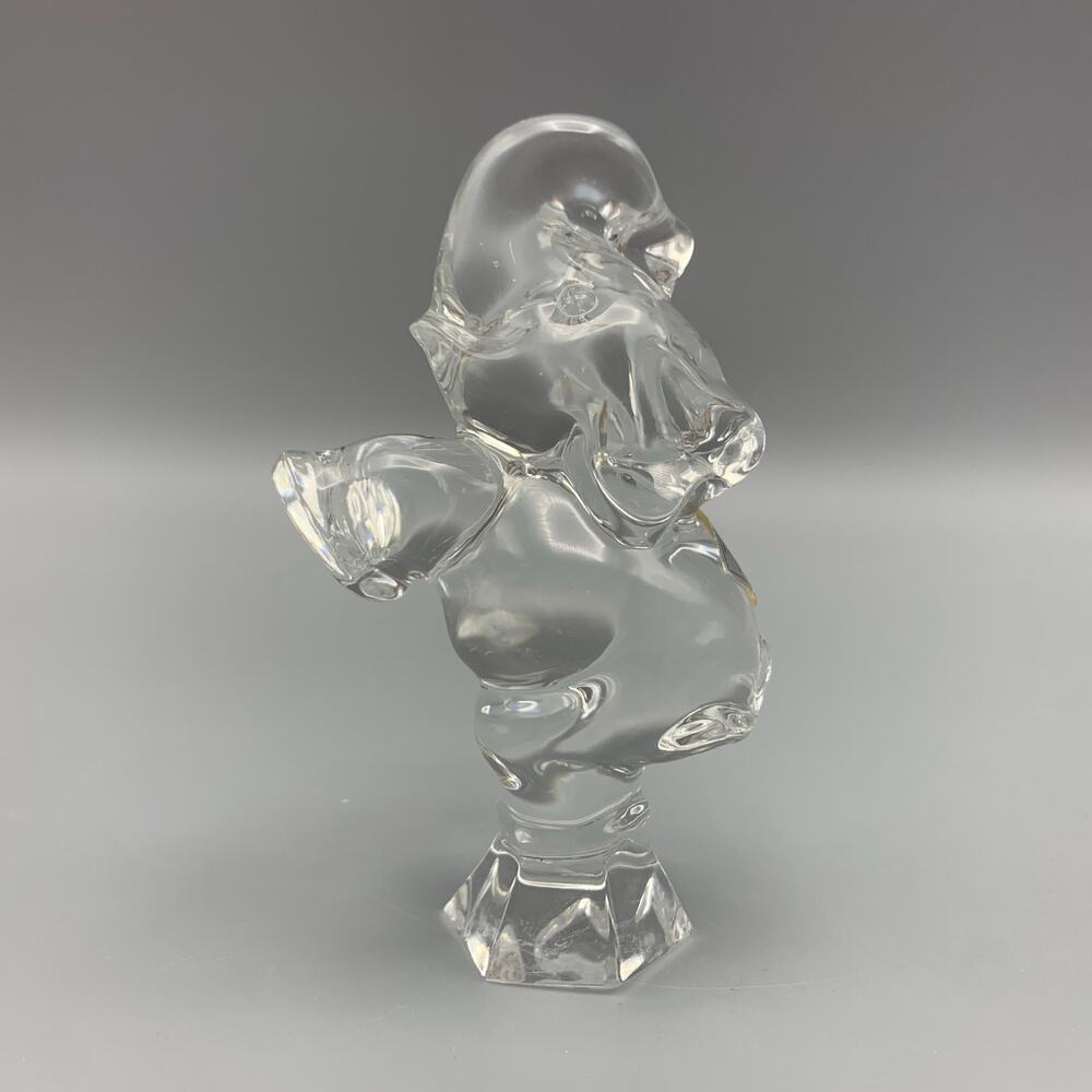 Jonal Elephant Crystal Figurine West Germany Clear Trunk Up 24% Lead VTG 4"